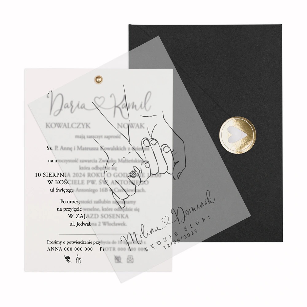 Klasyczne zaproszenia ślubne black and white – do jakiego stylu pasują?