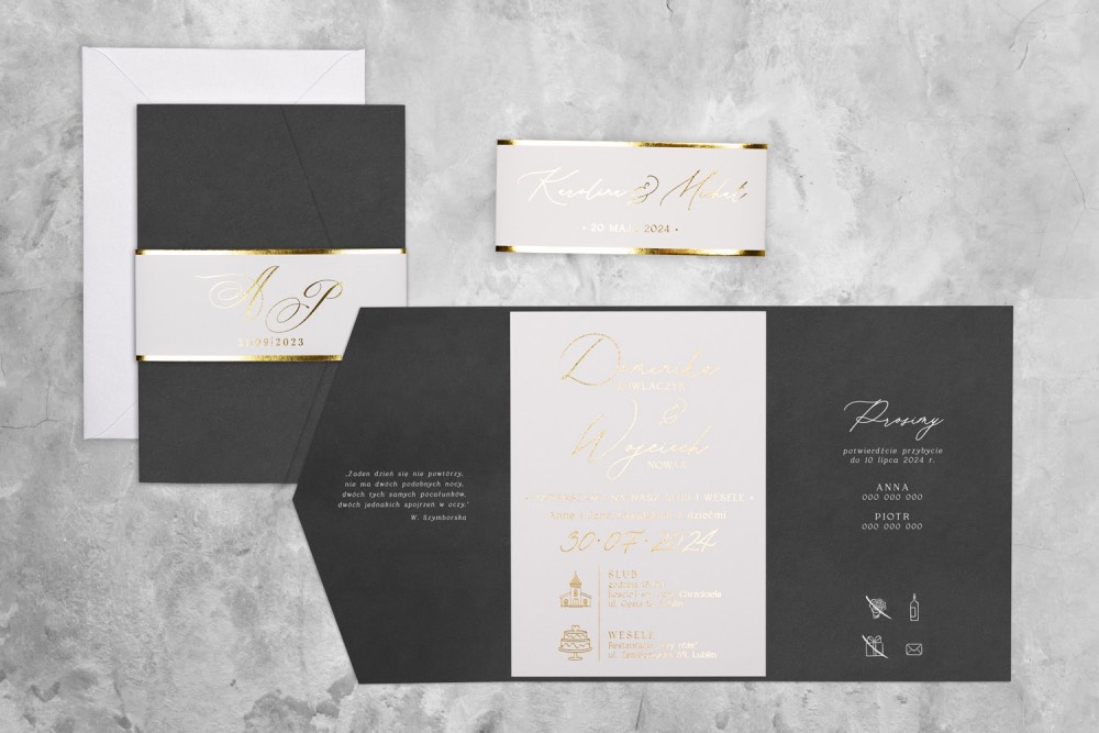 Klasyczne zaproszenia ślubne black and white – do jakiego stylu pasują?