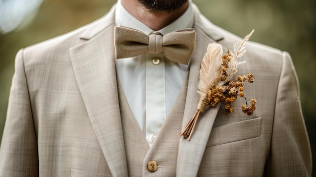 Jaki garnitur pasuje do sukni ślubnej ecru?